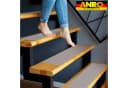 ANRO Stufenmatte NEMESIS Treppenschutz Rechteck Selbsthaftend Grau/Schwarz Bild 1