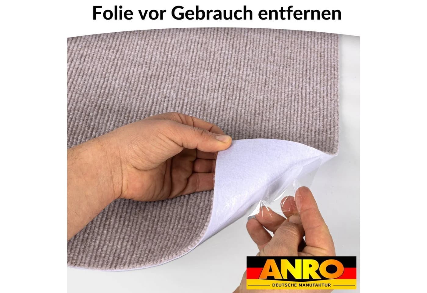 ANRO Stufenmatte NEMESIS Treppenschutz Rechteck Selbsthaftend Grau/Schwarz - Bild 5