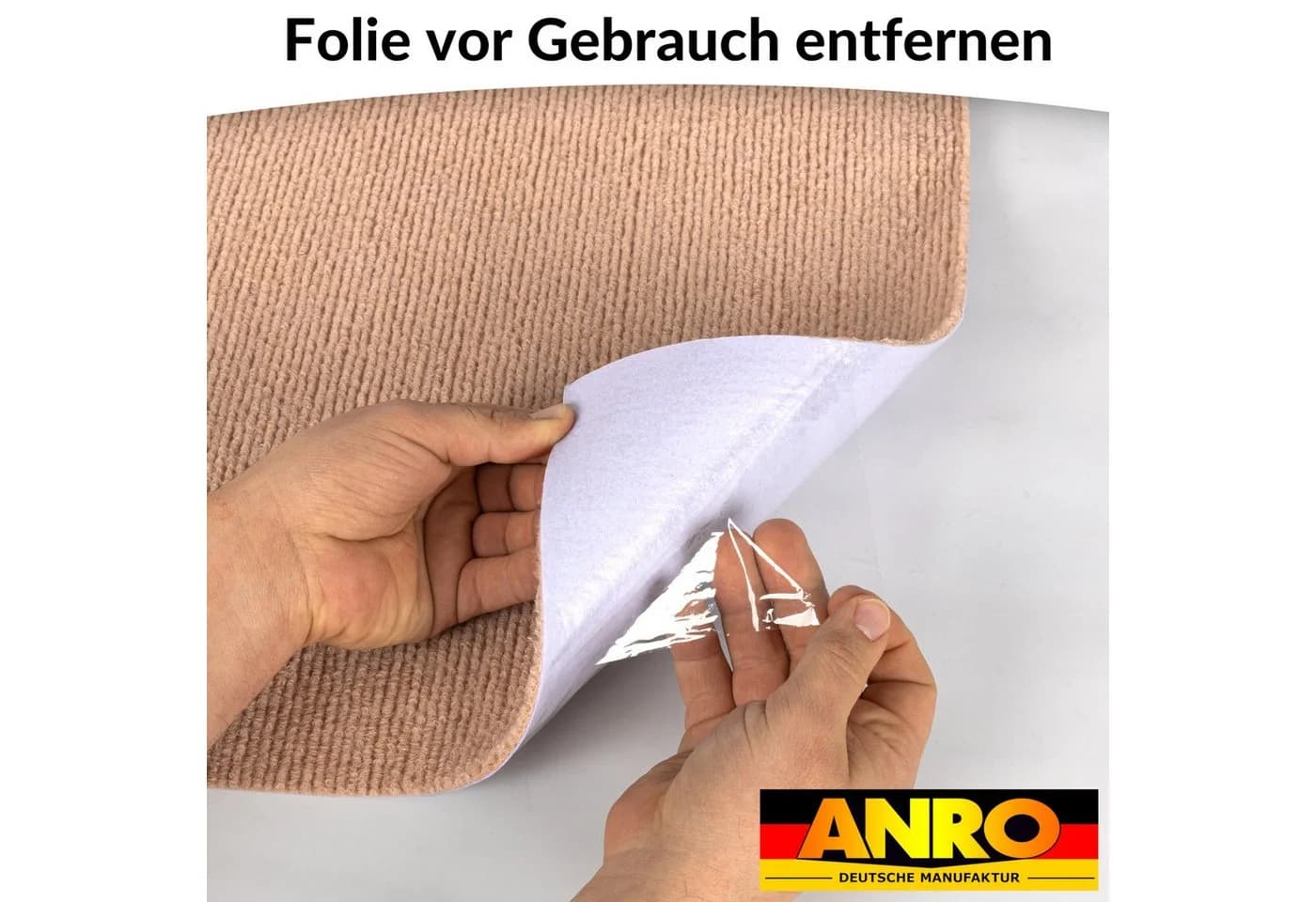 ANRO Stufenmatte NEMESIS Treppenschutz Rechteck Selbsthaftend Grau Schwarz - Bild 5