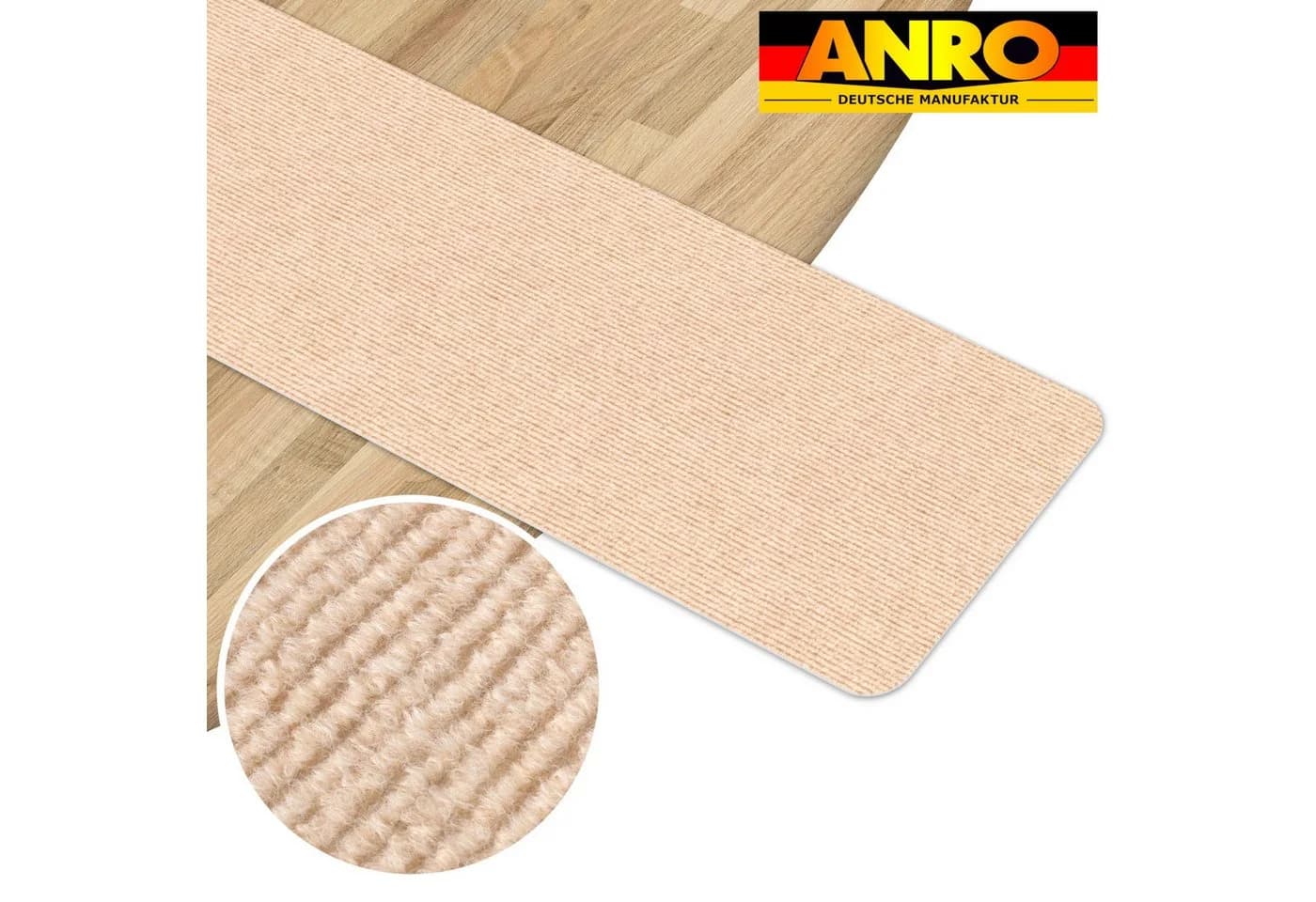 ANRO Stufenmatte NEMESIS Beige Selbsthaftend Rutschfest - Bild 3