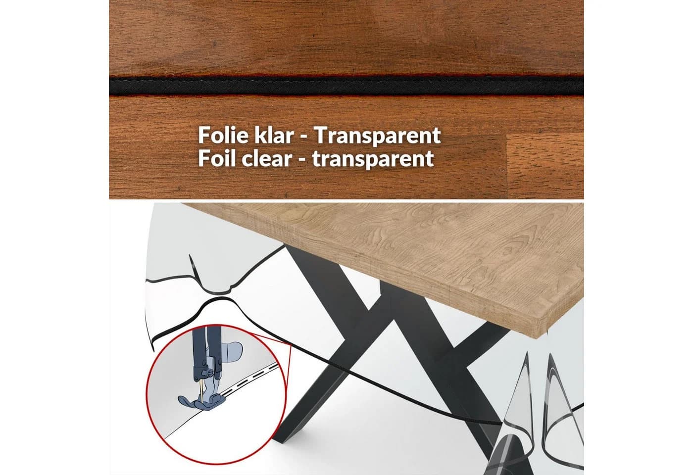 ANRO Tischdecke KLARA Transparent Abwaschbar