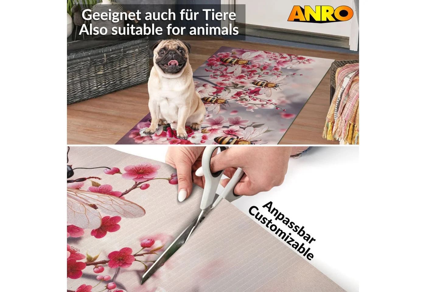 ANRO Küchenläufer GreenLine Sakura Rosa - Bild 4