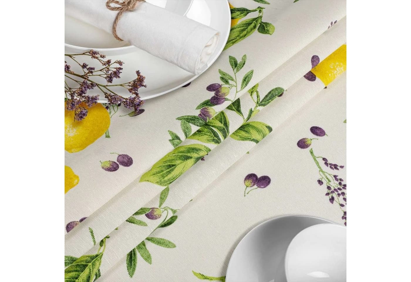 ANRO Tischdecke mit Tee und Kaffee aus Textil Tischtuch mit Beschichtung - Bild 4