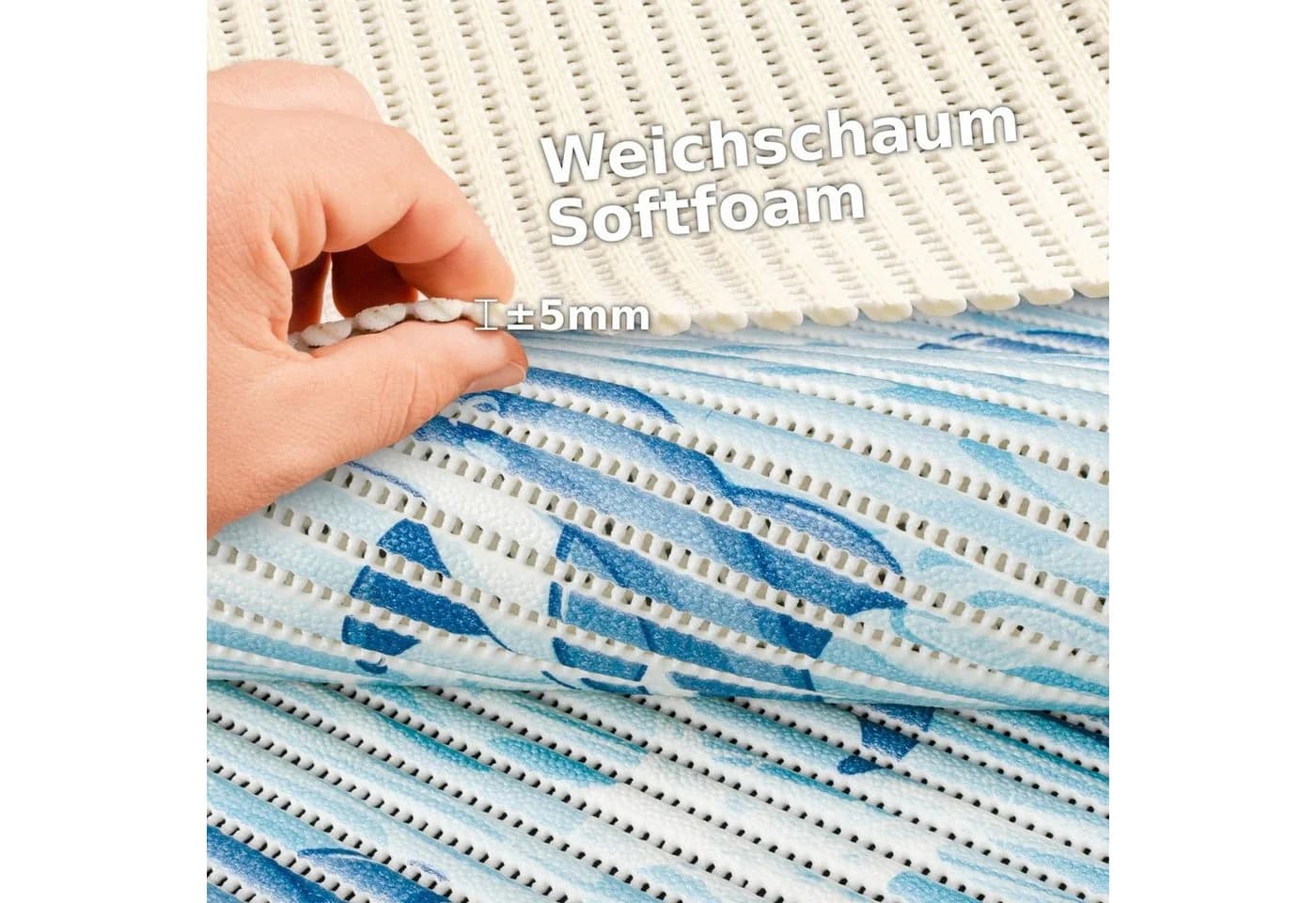 ANRO PVC-Weichschaum Badematte Rutschfest mit Drainage - Bild 5