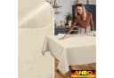 ANRO Tischdecke Alica Leinen Melliert wasserabweisend Creme Bild 5