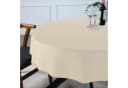 ANRO Tischdecke Alica Leinenoptik Melliert Creme Rund 100cm Bild 1