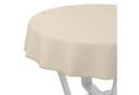 ANRO Tischdecke Alica Leinenoptik Melliert Creme Rund 100cm Bild 2