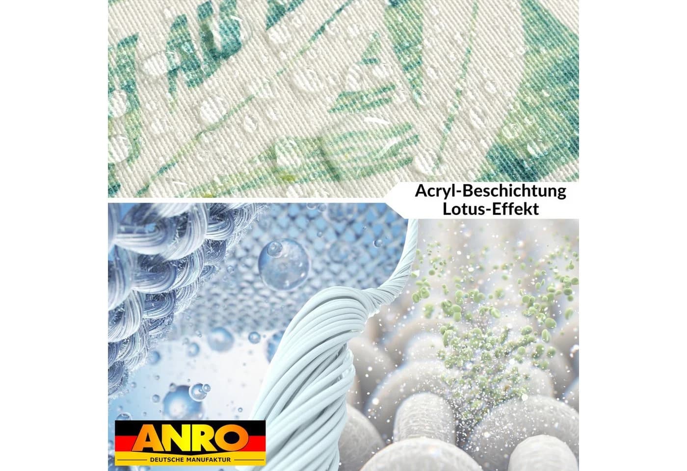 ANRO Tischdecke LANA Aurora-Blätter Pastell-Grün wasserabweisend - Bild 4