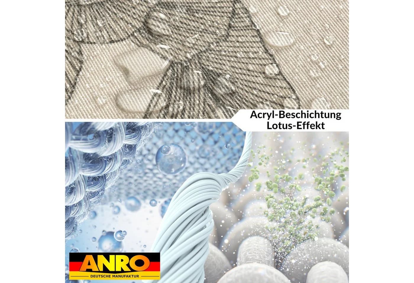 ANRO Tischdecke LANA Helena Wachstuch 2.0 Grün wasserabweisend - Bild 4