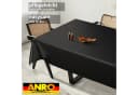 ANRO Tischdecke Schwarz Abwaschbar Wasserabweisend Bild 1
