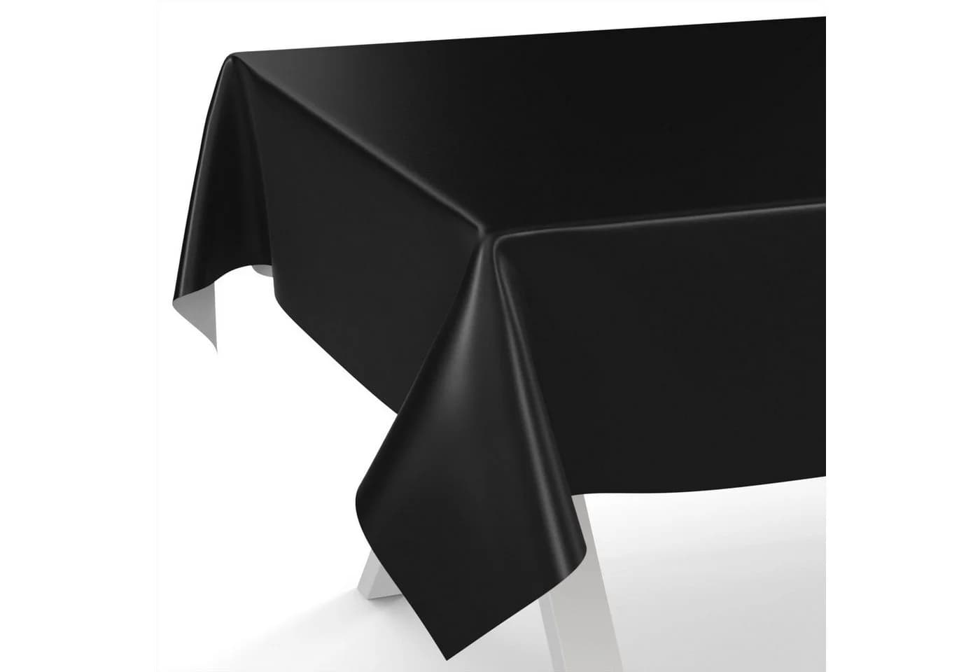 ANRO Tischdecke Schwarz Abwaschbar Wasserabweisend - Bild 2