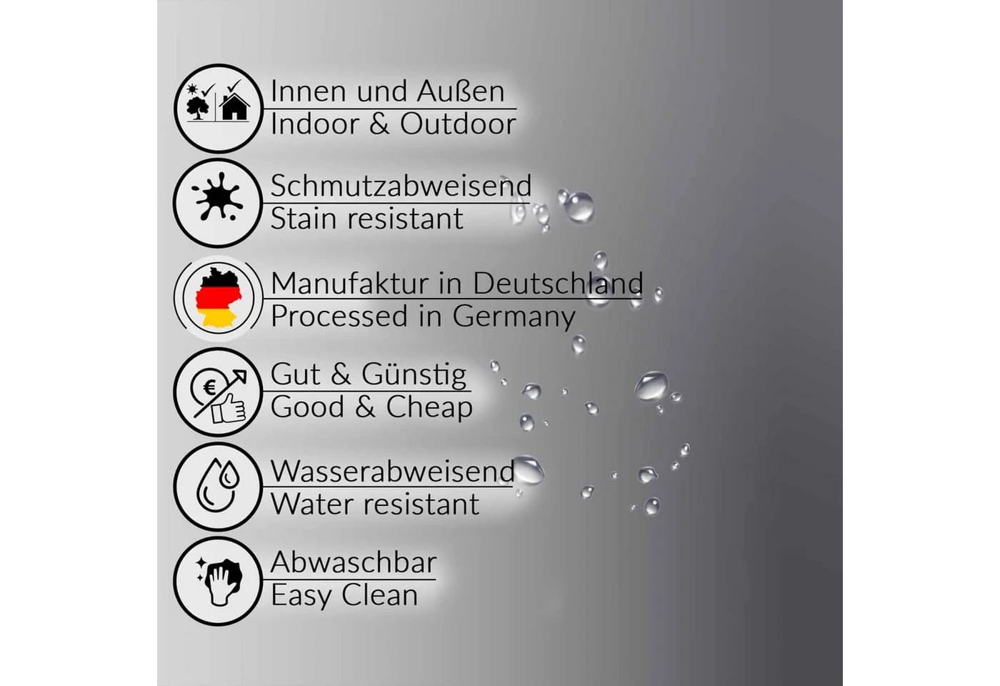 ANRO Tischdecke Anthrazit Abwaschbar Wasserdicht - Bild 4
