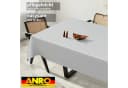 ANRO Tischdecke Weiß Abwaschbar Wasserdicht Kunststoff 140cm Bild 1