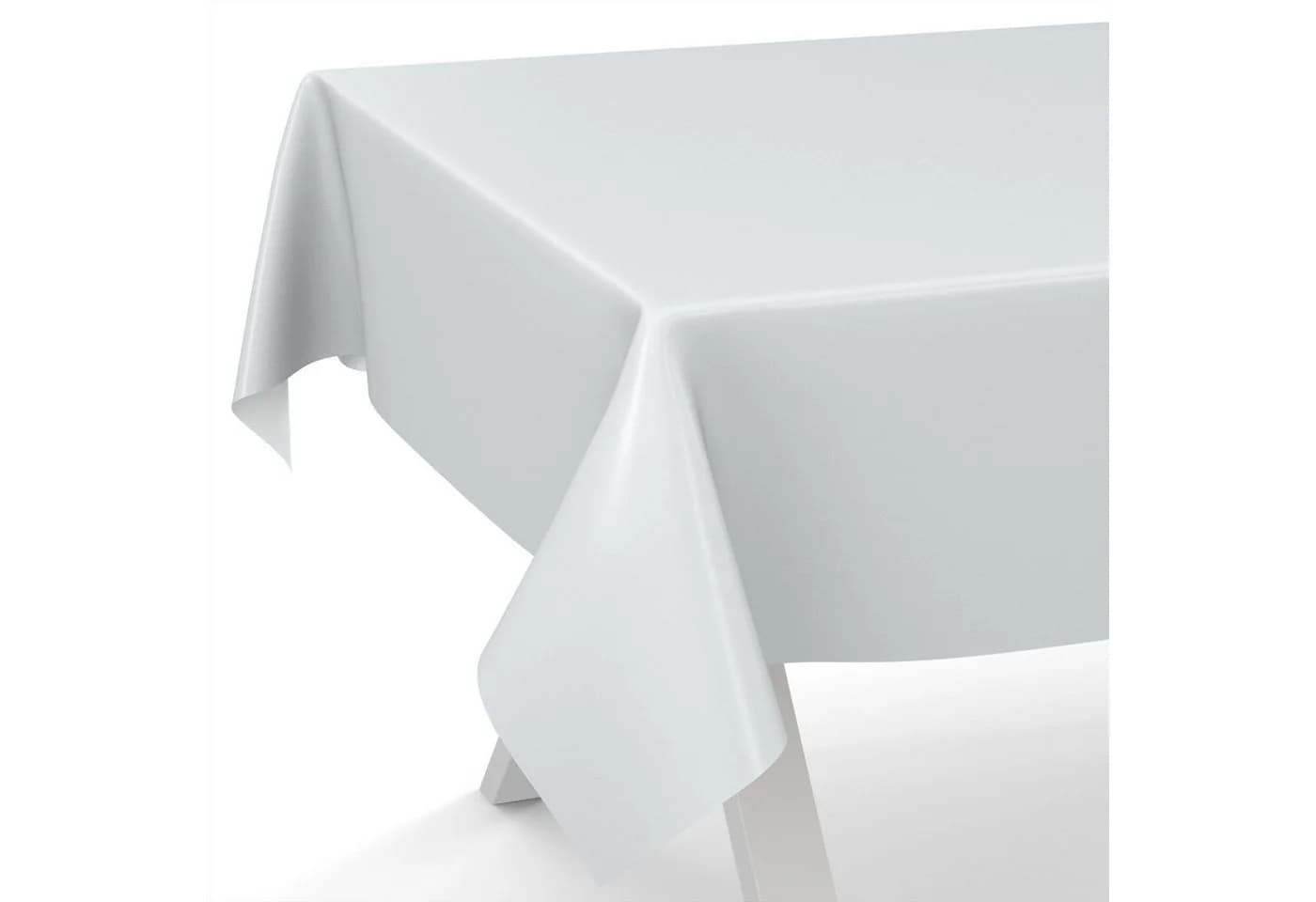 ANRO Tischdecke Weiß Abwaschbar Wasserdicht Kunststoff 140cm - Bild 2