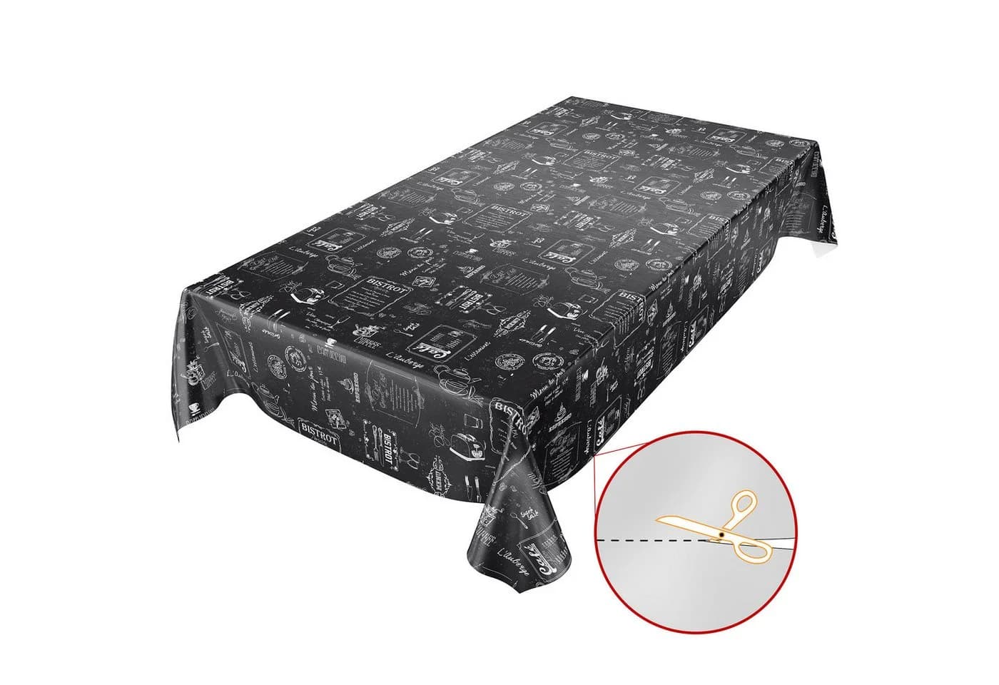 ANRO Wachstuchtischdecke Abwaschbar Wasserabweisend Vliesstoff