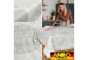 ANRO Wachstuchtischdecke Grau 140x100cm wasserabweisend Bild 5