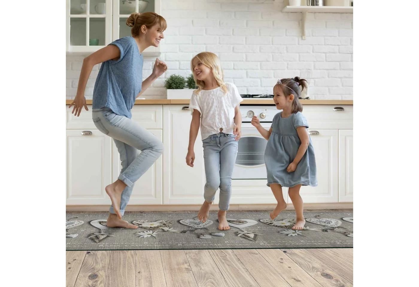 ANRO Küchenläufer Sprinty Mama Grau Landhaus Herz - Bild 5