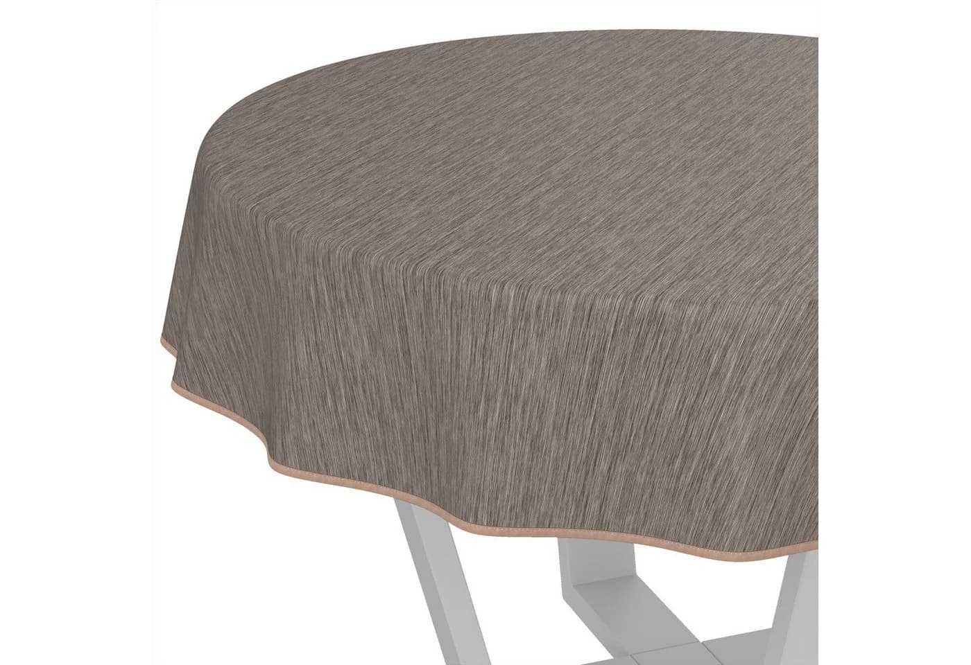 ANRO Wachstuchtischdecke Rund 100cm Braun Wasserabweisend - Bild 2