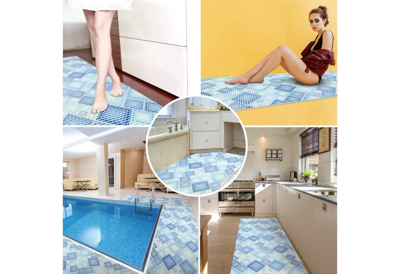 ANRO Schaum-Badematte Antirutschmatte PVC 5 mm