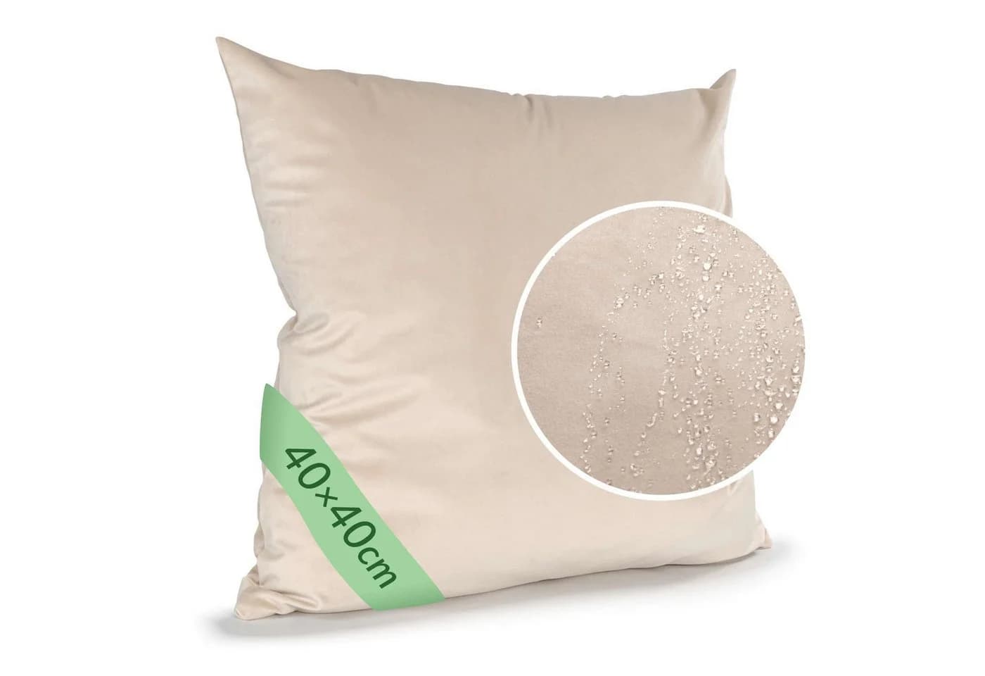 ANRO Samt Kissenbezug 40x40cm Beige Dekokissen ohne Füllung - Bild 2