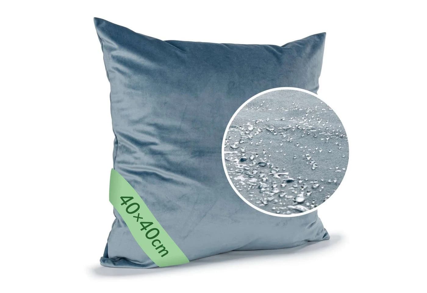 ANRO Dekokissen Samt Petrol 40x40 cm - Bild 2