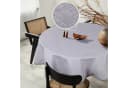 ANRO Tischdecke Textil mit Leinenmuster waschbar 155x155cm Bild 1