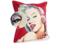 ANRO Dekokissen Jacquard-Gobelin POP Art Marilyn Monroe Beige Bild 2