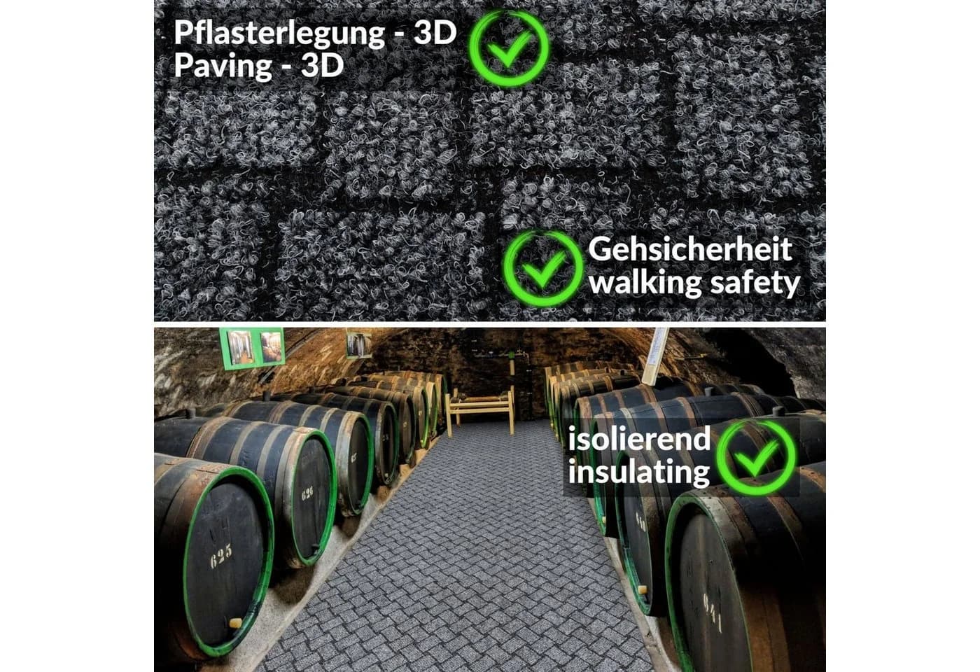 ANRO Schmutzfangläufer Grau 100 cm breit zuschneidbar - Bild 4