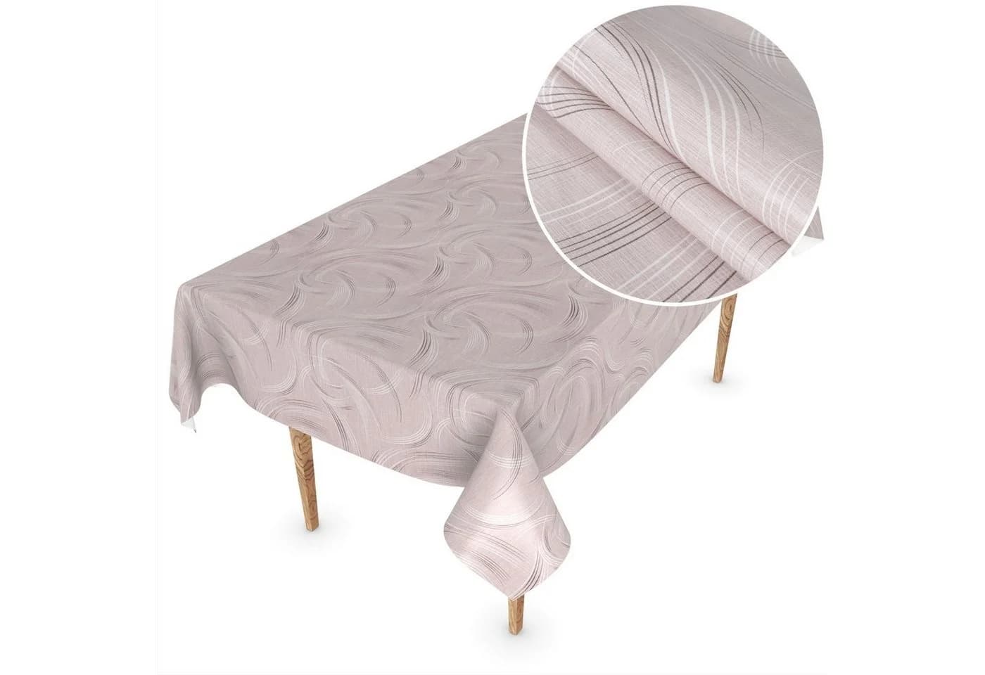 ANRO Tischdecke Wachstuchtischdecke 140x140cm Beige