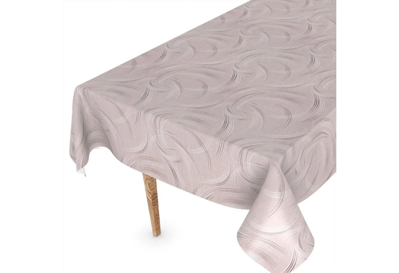 ANRO Tischdecke Wachstuchtischdecke 140x140cm Beige - Bild 2
