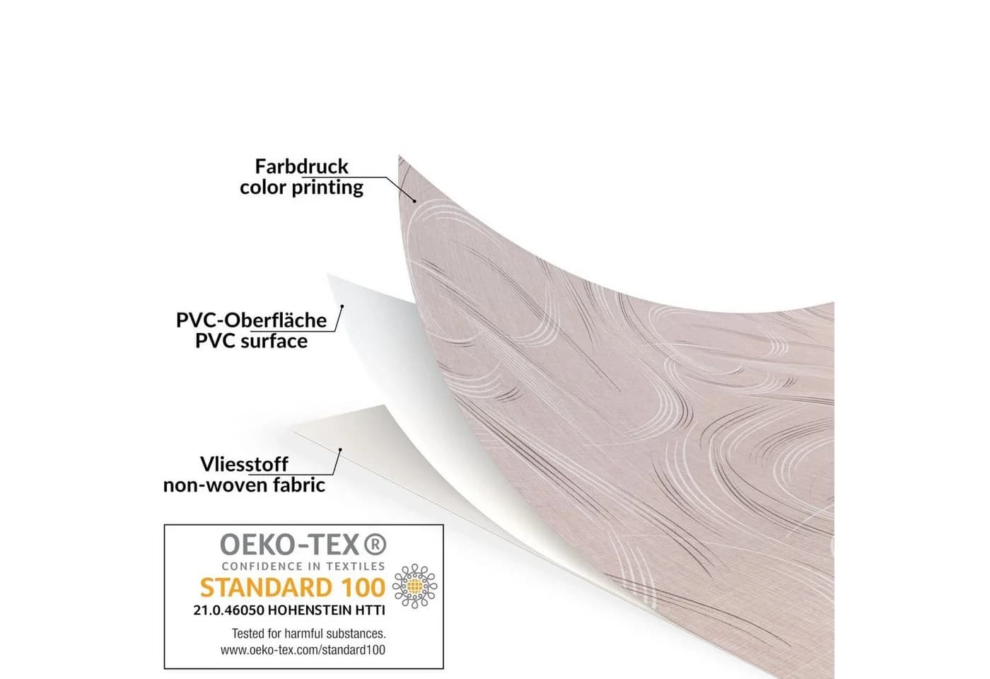 ANRO Tischdecke Wachstuchtischdecke 140x140cm Beige - Bild 4