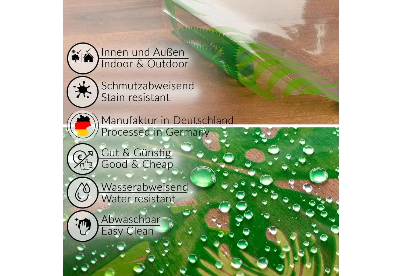 ANRO Tischdecke Klara Transparent Rund 100cm - Bild 5