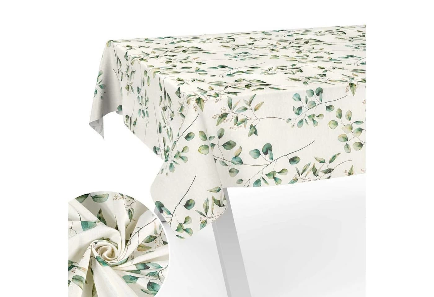 ANRO Tischdecke Blumen Pflanzen Stoff 140/170 cm - Bild 2