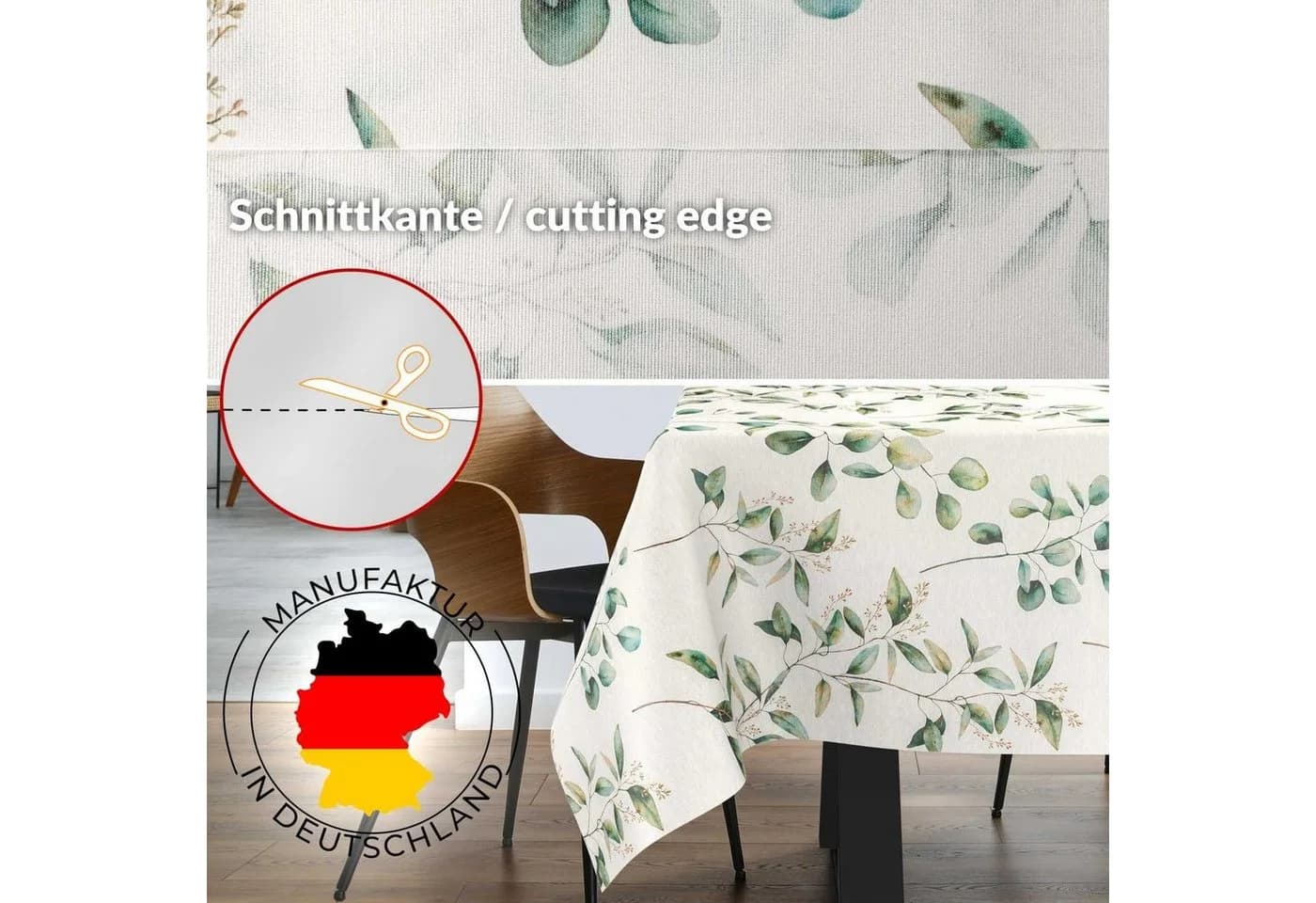 ANRO Tischdecke Blumen Pflanzen Stoff 140/170 cm - Bild 3