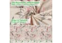 ANRO Tischdecke Stoff Blumen Rosa Beige Wasserabweisend Bild 5