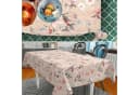ANRO Tischdecke Beige/Rosa Blumenmuster wasserabweisend Bild 1