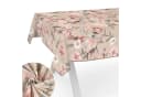 ANRO Tischdecke Beige/Rosa Blumenmuster wasserabweisend Bild 2