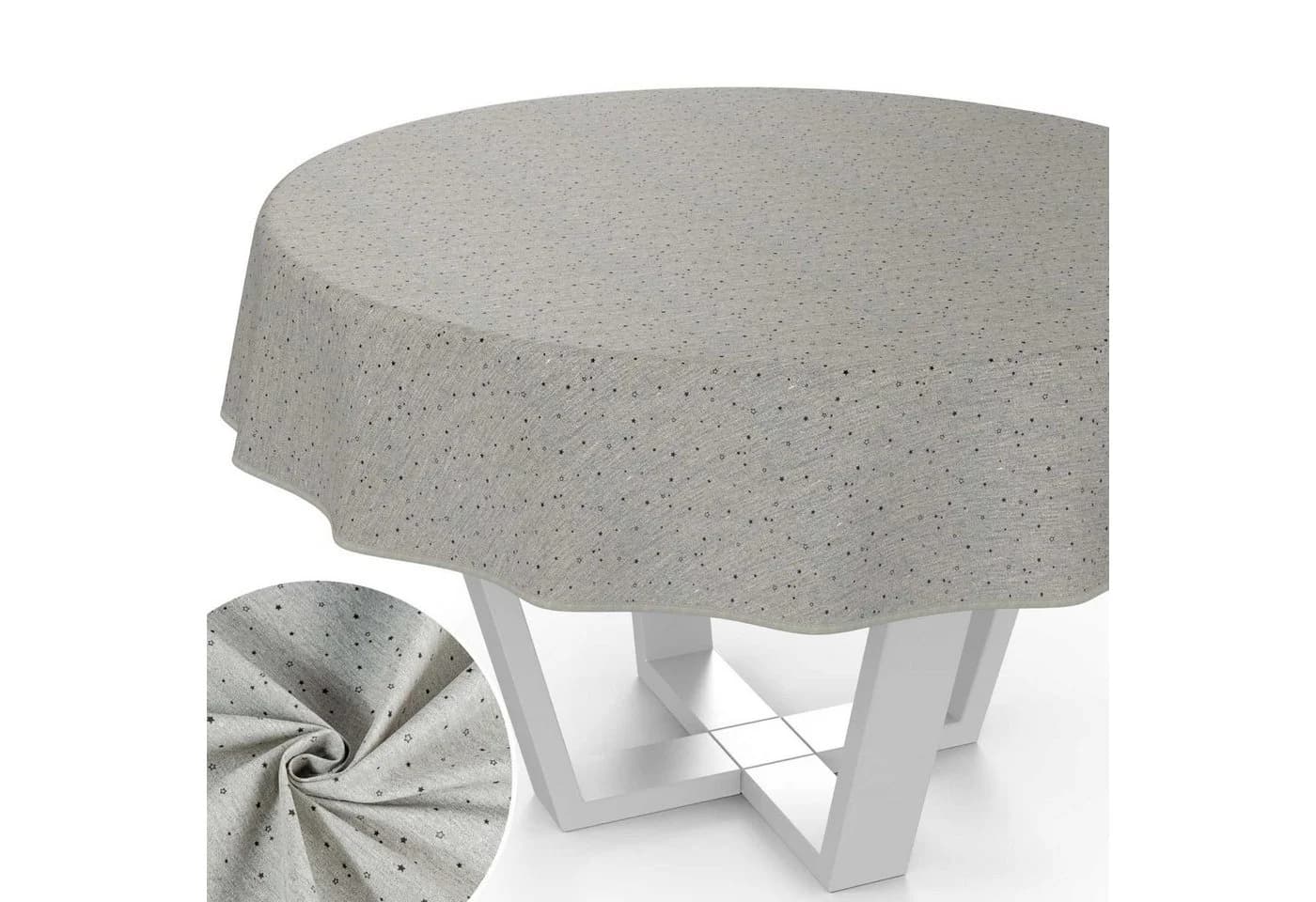 ANRO Tischdecke beschichtete Baumwolle Aquarell-Motive Grau - Bild 2