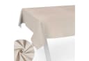ANRO Tischdecke Beige-Grau Uni wasserabweisend Stoff Bild 2