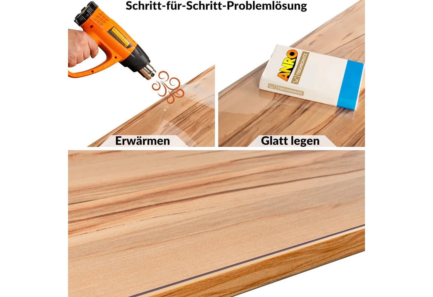 ANRO Tischdecke KLARA wasserdicht 1,5mm Tischschutzfolie glasklar glatt Geruchsneutral - Bild 4
