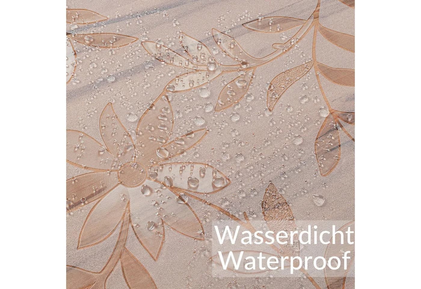 ANRO Tischdecke FLOKY Blume 1,5mm Schutzfolie Weiß