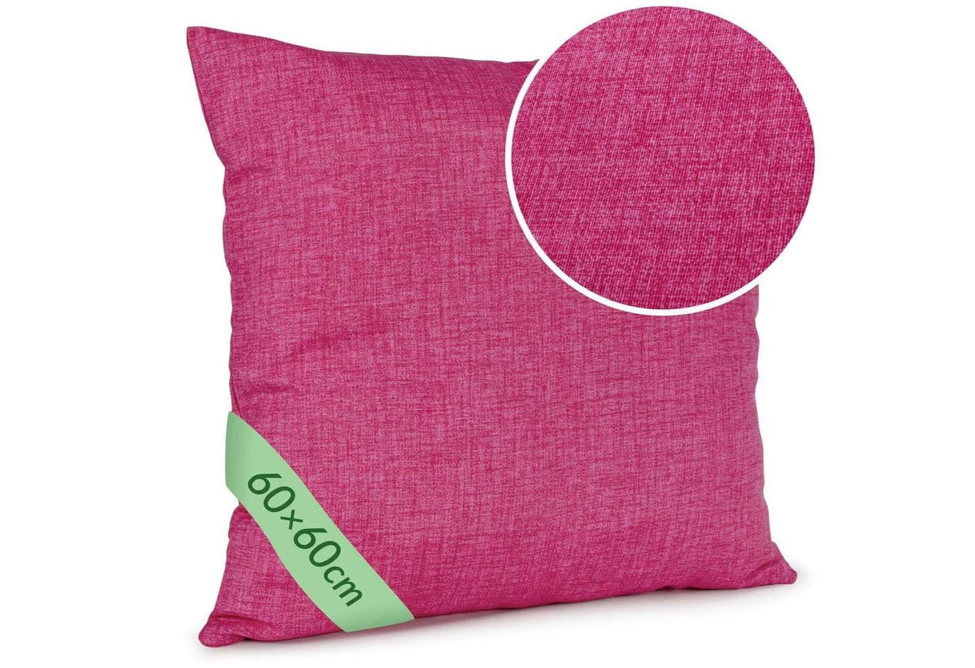 ANRO Dekokissen Kissenhülle Fuchsia Leinenoptik - Bild 2