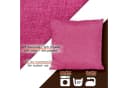 ANRO Dekokissen Kissenhülle Fuchsia Leinenoptik Bild 5
