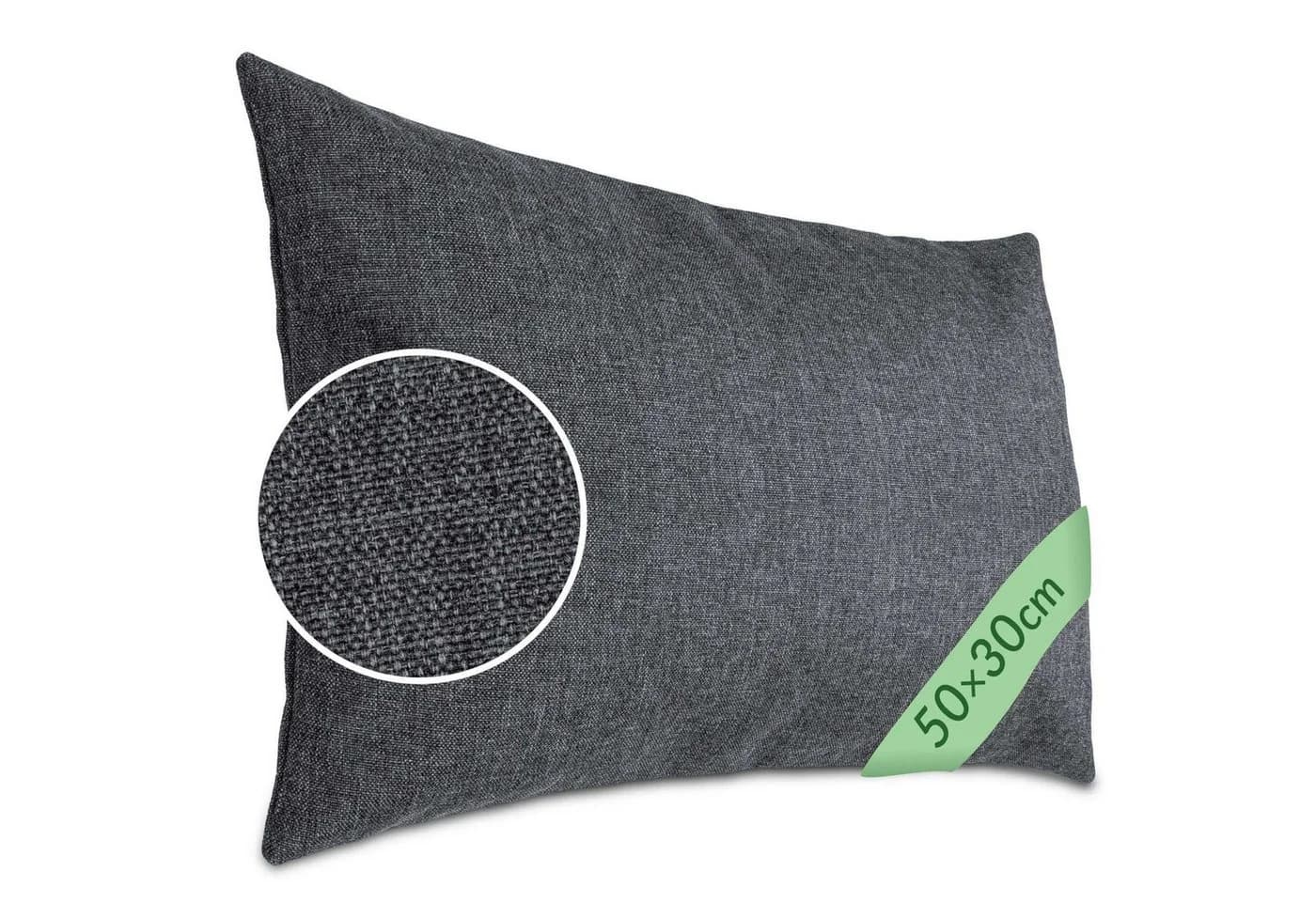 Kisska Dekokissenhülle TIZI Anthrazit Leinen-Optik 50x30cm - Bild 2