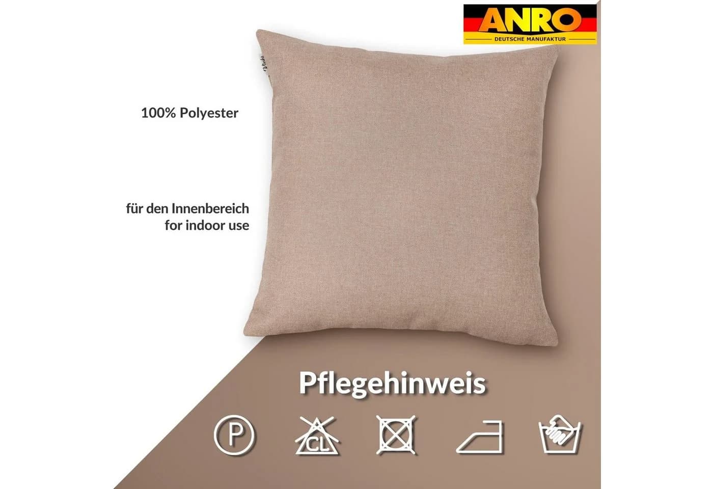 Kisska Dekokissenhülle TIZI Beige Leinen-Optik 40x40cm - Bild 5