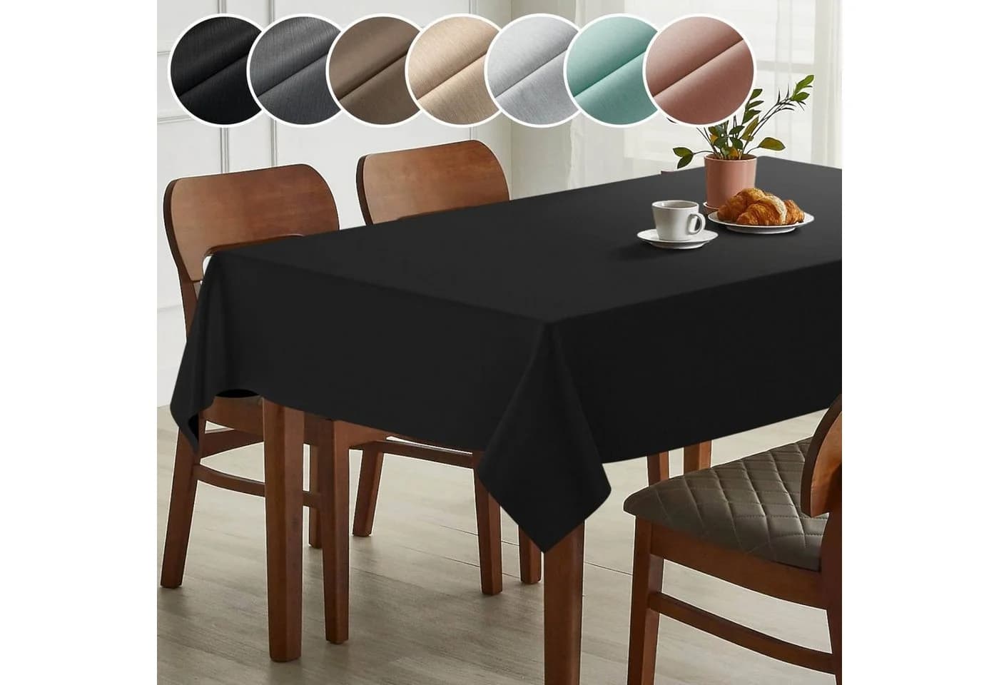 ANRO Tischdecke Anthrazit mit TEFLON & Acryl-Beschichtung - Bild 2