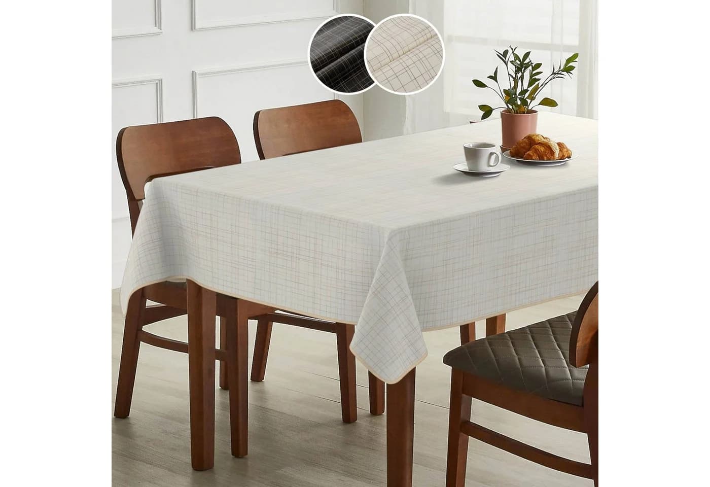 ANRO Roma Tischdecke Beige 60% Baumwolle 40% Polyester - Bild 2