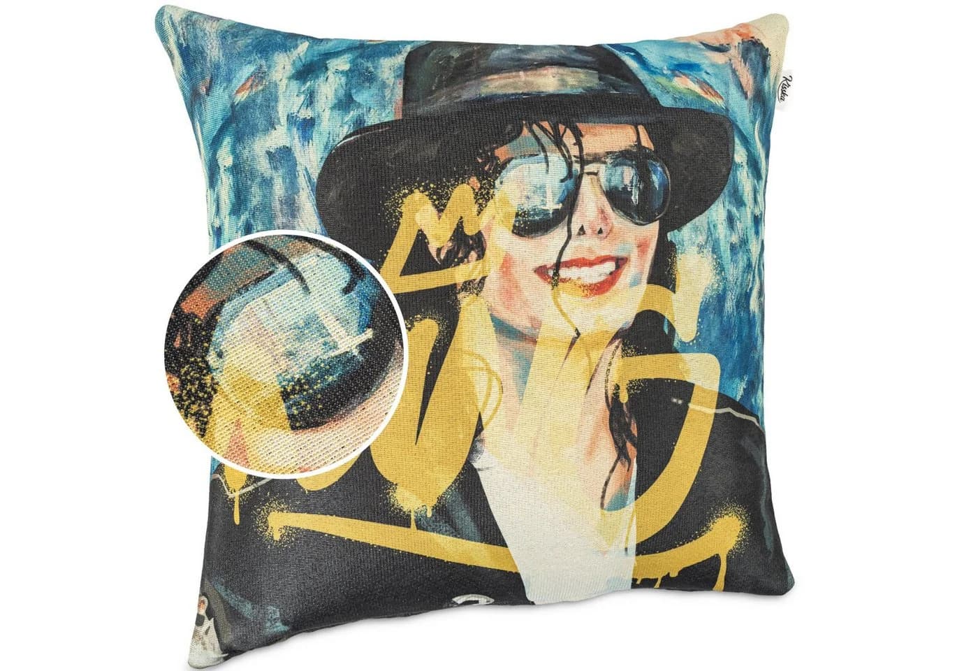 Kisska Dekokissen Kissenhülle Michael Jackson PopArt 40x40cm - Bild 2
