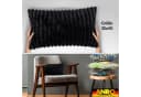 Kisska Dekokissen LILLI BIG CORD Velour Ambiente dekorieren, Kissenüberzug ohne Füllung BIG-Cord UNI 50x30cm Einfarbig Schwarzblau Bild 4