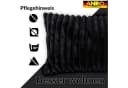 Kisska Dekokissen LILLI BIG CORD Velour Ambiente dekorieren, Kissenüberzug ohne Füllung BIG-Cord UNI 50x30cm Einfarbig Schwarzblau Bild 5